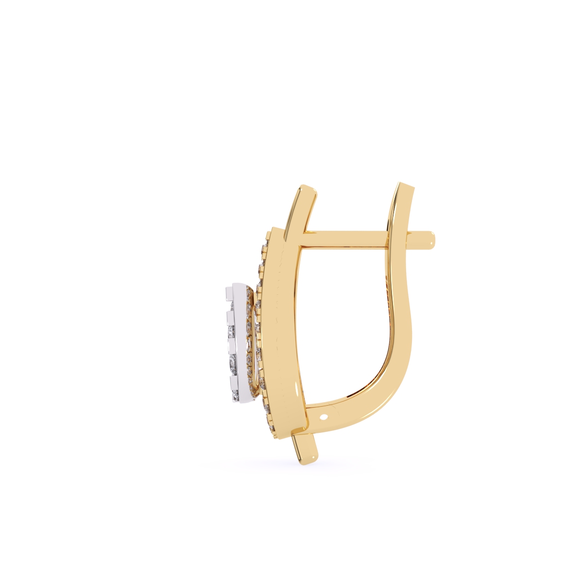 Dazzling Pear Shaped Halo Diamond Hoop Earrings
